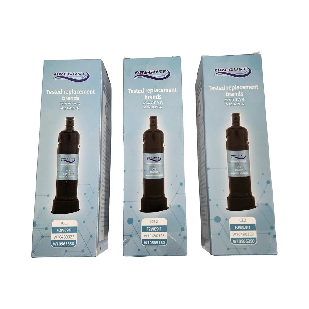 Dregust ICE2 Refrigerator 3 Water Filter Replacement F2WC911 W10480323 W10565350